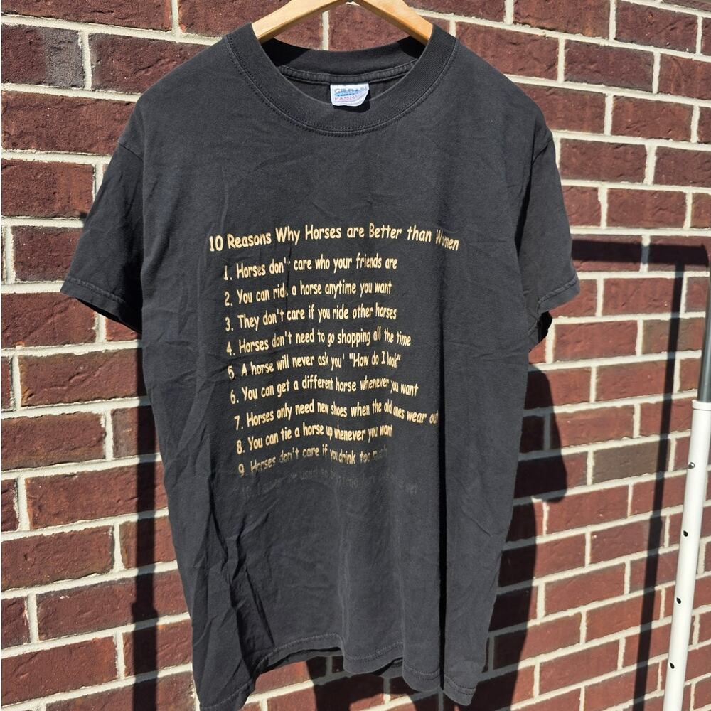"10 Reasons Why Horses are Better than Women" Vintage T-Shirt